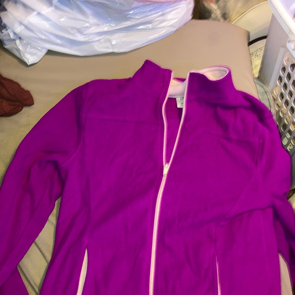 pink and purplish jacket. Size XL (14-16). Size is Danskin Now